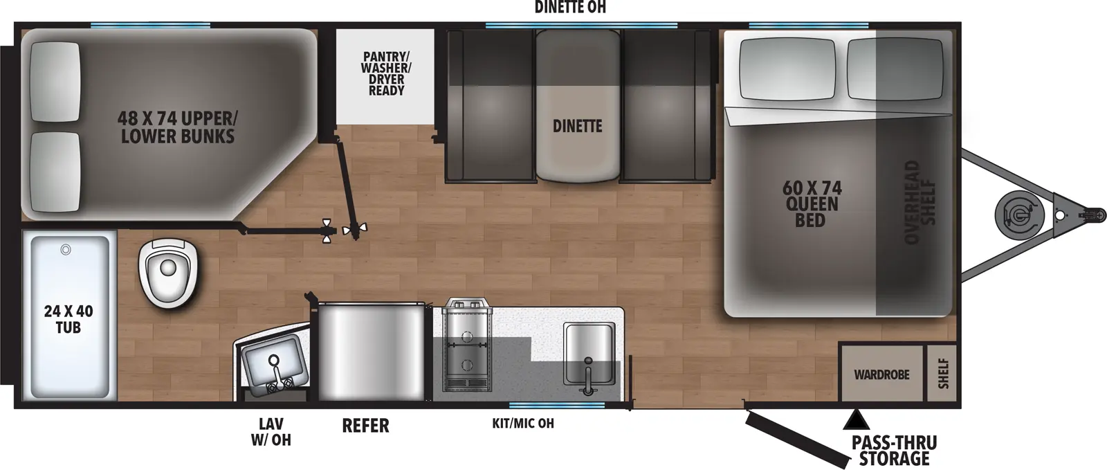 Shasta I 5 Edition & Compact 18DBL Floorplan